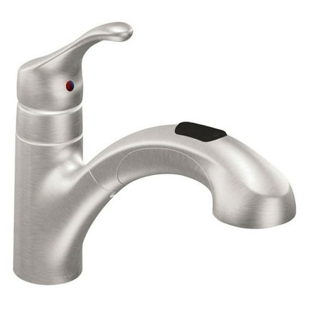 Moen CA87316SRS Stainless Renzo 1-Handle Low Arc Pullout (Best Low Arc Kitchen Faucet)