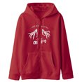 thumbnail image 3 of Aayomet Hoodies For Women Pullover Womens Long Sleeve Hoodie Top Gothic Zip Lace Up Sweatshirt With Pockets Women's Outdoor,Red M, 3 of 3