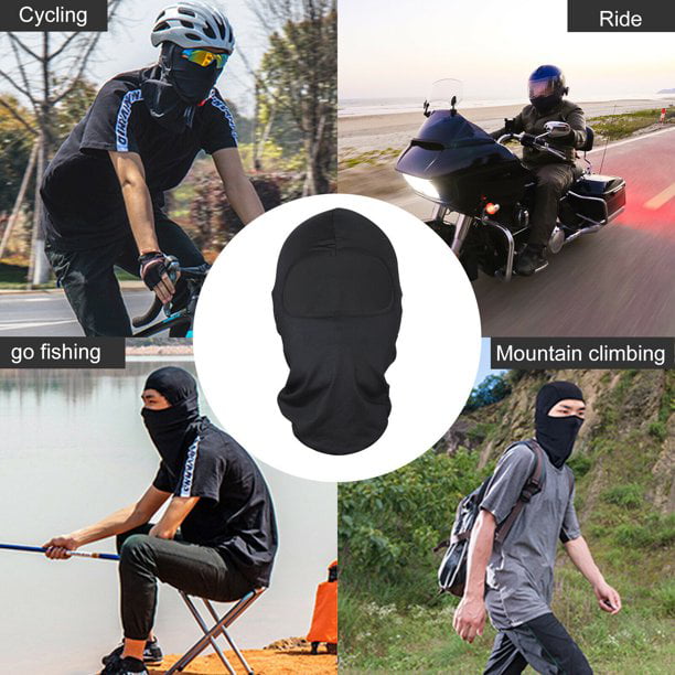SUNMECI Balaclava - Windproof Sun Protection Summer Long Face Mask  Motorcycle Fishing Breathable Neck Cover for Men Women 1-a-black