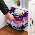 thumbnail image 5 of Starry Unicorn Foldable Toy Box Storage Cubes Storage Basket with Handle, 10.8"x10.5"x10.6", Large Capacity, 5 of 6
