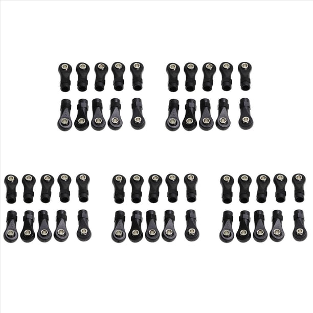 50 Unids Plástico Varilla Extremo Enlace Bola de Conexión Cabezal para 1/10 Rc Car Crawler Axial Scx10 Ii 90046 Trx4, C