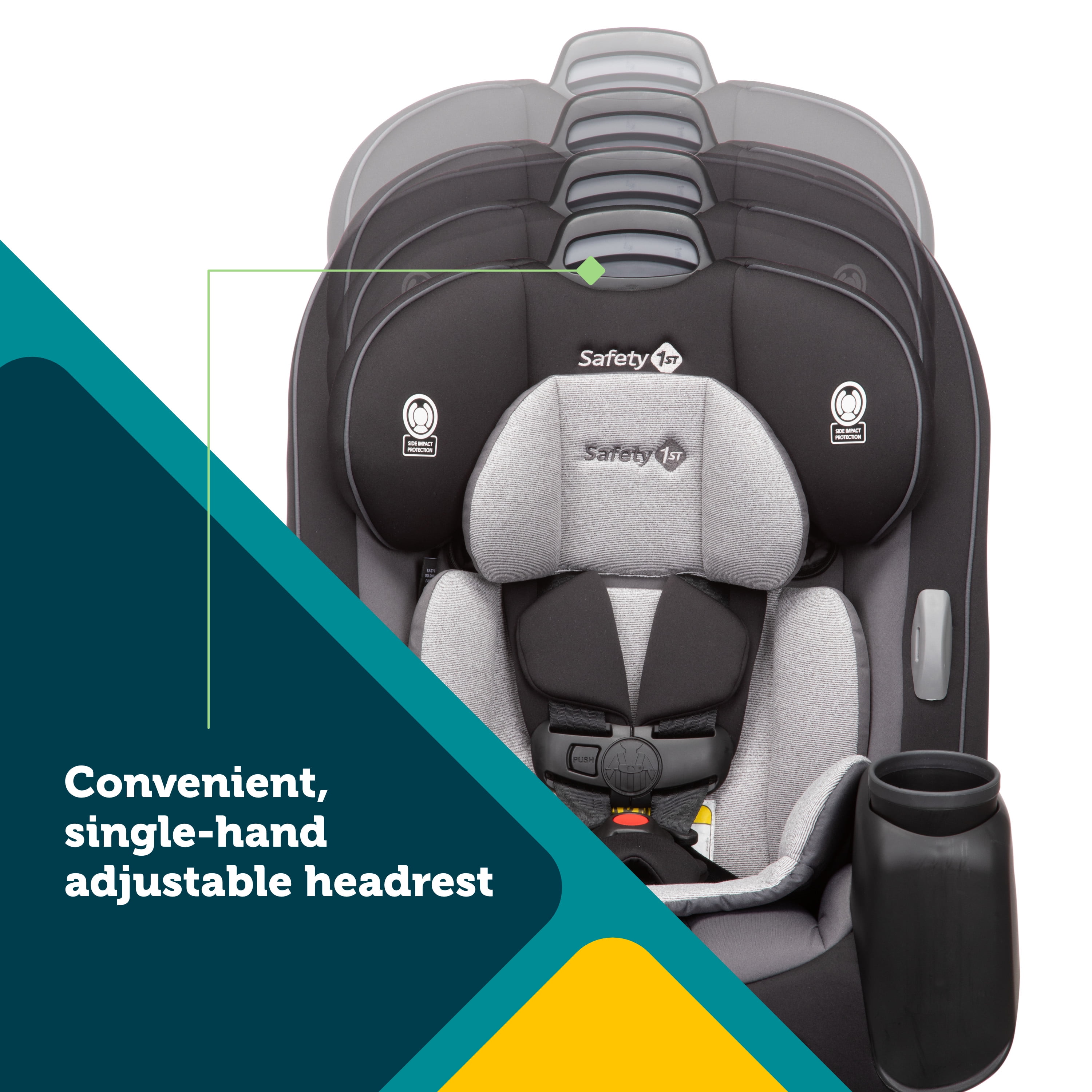 Safety 1st Grow and Go Sprint All-in-One Convertible Car Seat, Soapstone II, Infant & Toddler, Unisex