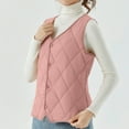 thumbnail image 4 of Women's Fleece Lined Sleeveless Vest Jacket, Stand Collar, Pink, Size XXXXL, 4 of 5