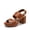 BROWN, variant on Women's Comfort Chunky Heel Sandals – Platform Block Heels with Adjustable Buckle, Stylish & Comfortable for Daily Wear, Work, & Party Events