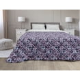 thumbnail image 1 of Floral Down Alternative Comforter, Image of Colorful and Translucent Flowers with Ornamental Art in Continuous Pattern, Microfiber Quilt for All Season, 5 Sizes, Multicolor, by Ambesonne, 1 of 3