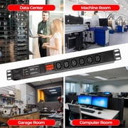 240v PDU وحدة التوزيع الأساسية ( قابل للتثبيت على الرف ) الإدخال: Nema L6-30 موصلات الإخراج: 6 C13