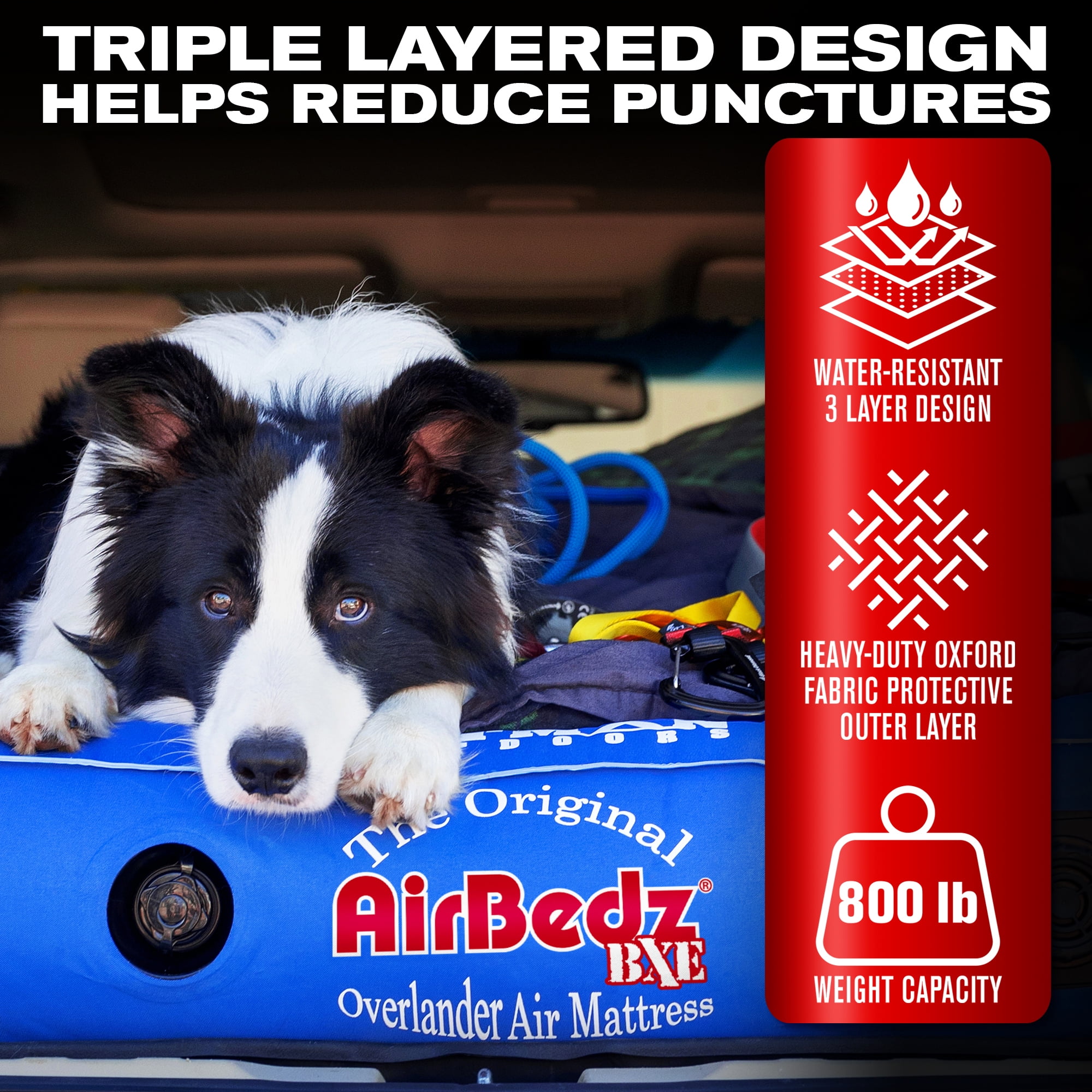 AirBedz by Pittman Outdoors - Bronco 2-Piece Rear Seats Down Air Mattress with Built-in Pump