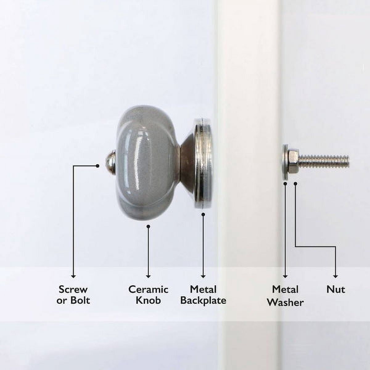 Set of Six Ceramic Morocco Cabinet Knobs by Trinca-Ferro