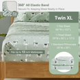 thumbnail image 3 of True North by  Cozy Flannel Warm 100% Cotton Sheet - Novelty Print Animals Stars Cute Ultra Soft Cold Weather Bedding Set, Twin XL, Seafoam Llama 3 Piece, 3 of 6