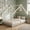 White, variant on Full Size Kids House Floor Bed, Metal Montessori Floor Bed, Full Floor Bed Frame House Bed with Roof Frame and Slats Support for Boys Girls