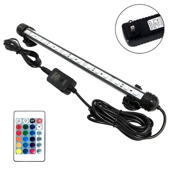 HIBIBUD Submersible LED aquarium lights, aquarium lights with timed automatic on/off, LED strips for fish tanks