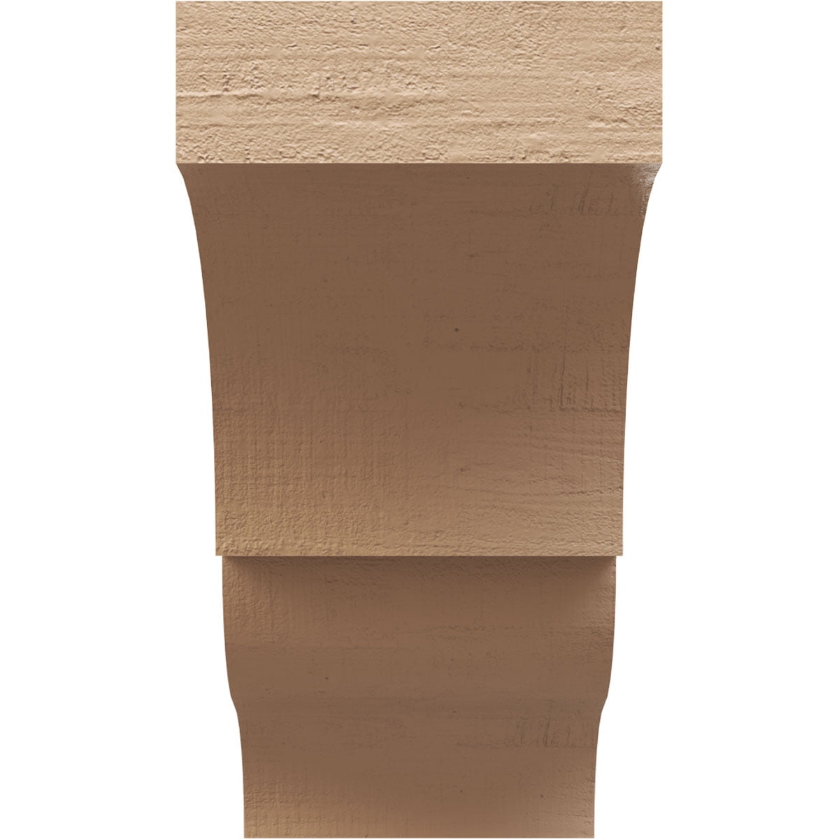 9"W x 18"D x 18"H Classic Asheboro Rough Cedar Woodgrain TimberThane Corbel, Primed Tan