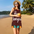 thumbnail image 3 of Fotbe Happy Thanksgiving Vestido de Verano sin Mangas para Mujer – Vestido Midi Línea A, Estilo Camiseta Floral, Vestido Playero Casual y Fluido, 3 of 7