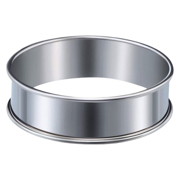 Home Baking Essential Rings Unique Stainless Steel Pastries and Eggs Rings with Rolled Edges for Kitchen Baking
