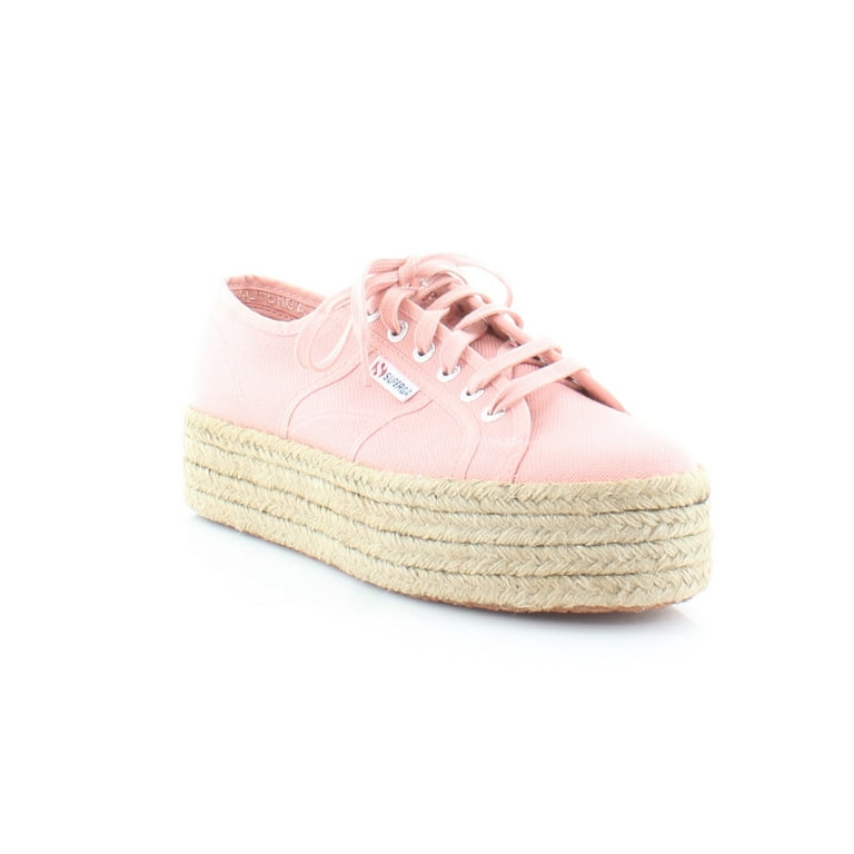 Superga raffia 2024 wrapped platform sneakers