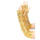 thumbnail image 4 of INSPIRAR CHIC Guantes de brazo sin dedos extra largos con lentejuelas brillantes para fiesta en dorado, talla única, 4 of 5