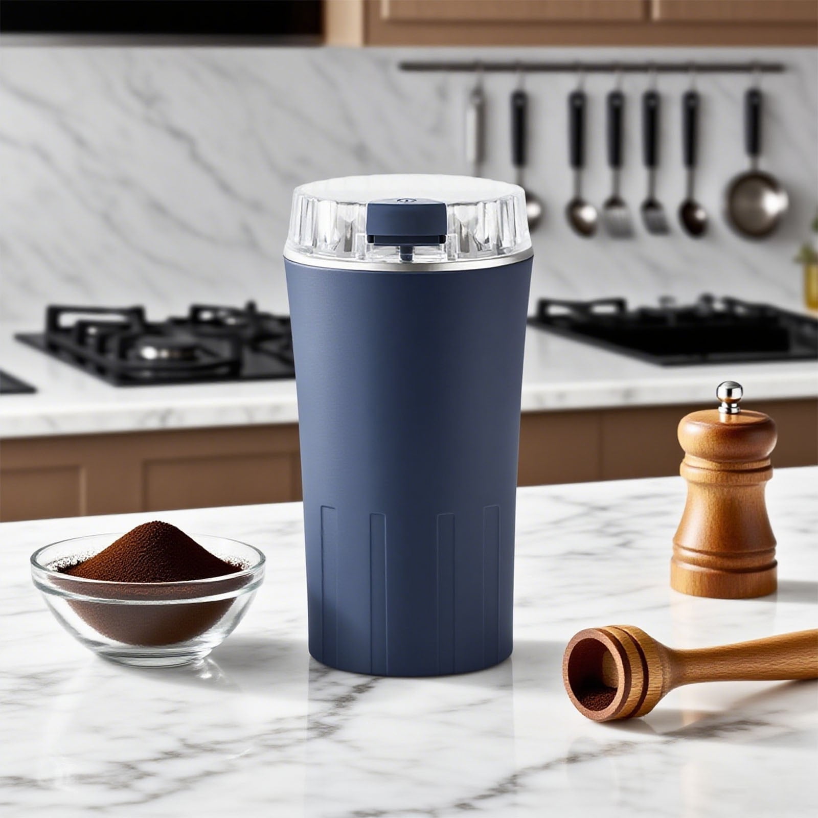 Electric Coffee Grinder, CoffeeBean and Spice Grinder,300w powerful power portable With Heavy-DutyStainless Steel Grind Blades