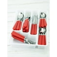 Mainstays Red Flatware Set, 48 Piece Stainless Steel & Plastic