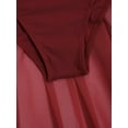 thumbnail image 6 of Alvivi Girls Chiffon Ballet Dance Leotard Dress Lyrical Contemporary Dancewear 6-16 Burgundy 8, 6 of 7
