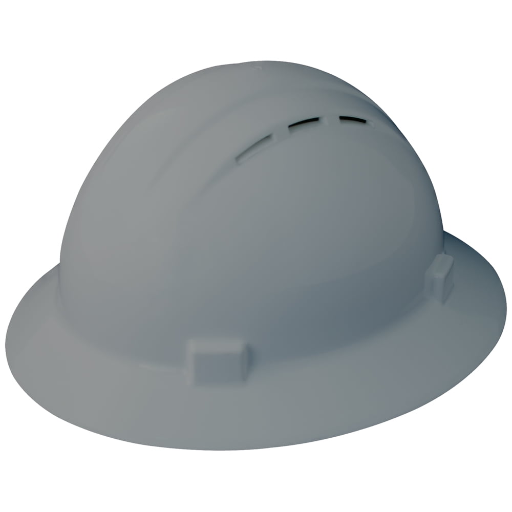 Americana Vent Full Brim Hard Hat, Gray