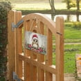 thumbnail image 4 of Welcome Sign for Front Door Farmhouse Wall Porch Fall Home Outside Indoor Christmas Decor 14"x10" PVC Cute Owl Wearing Christmas Hat, 4 of 6