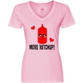 thumbnail image 3 of Inktastic Ketchup Lover Funny Women's V-Neck T-Shirt, 3 of 5