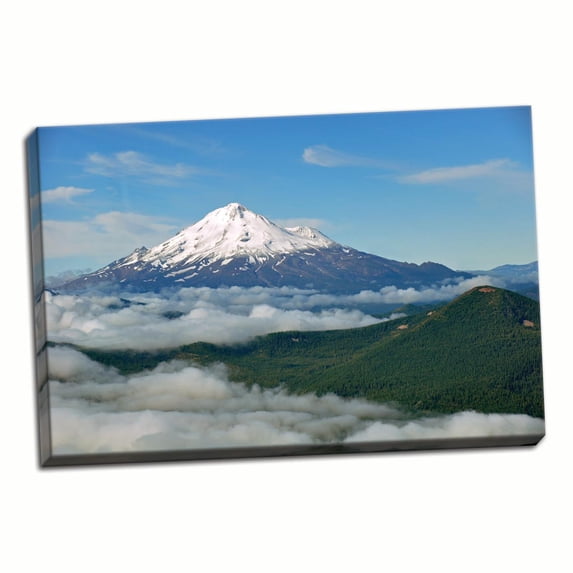 Gango Home Decor Mt. Shasta by Brian Kidd (Ready to Hang); One 36x24in Hand-Stretched Canvas