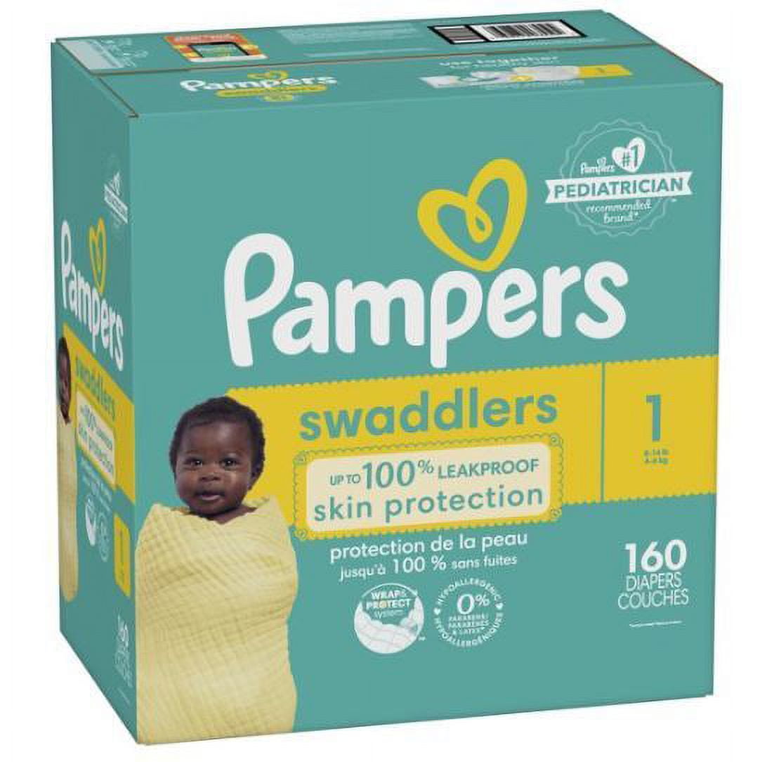 Pampers Swaddlers Diapers Size 1, 160 Count