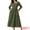 Green, variant on Women's Long Sleeve Square Neck Flowy Tiered Maxi Dress M Black