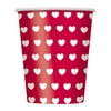 9oz Striped Heart Valentine Paper Cups,