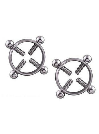 Ostrifin Non Pierced Clip Nipple Ring Adjustable Shield Cover Clamp Body  Piercing Jewelry 