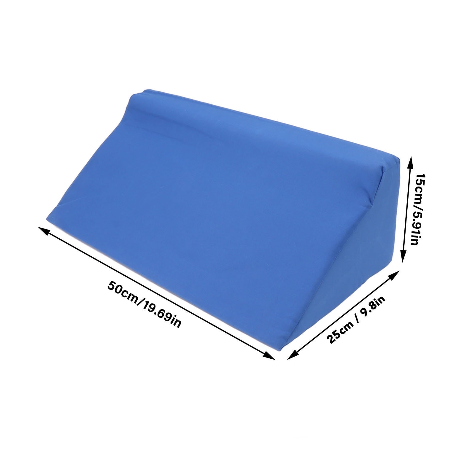 Elowen Positioning Pillow Blue Body Side Wedge Pillow Hidden Zipper PU Leather Incline Side Wedge Pillow for Side Sleeper Pregnancy Belly Support Waterproof anti Slip Easy to Wash Soft Comfortable