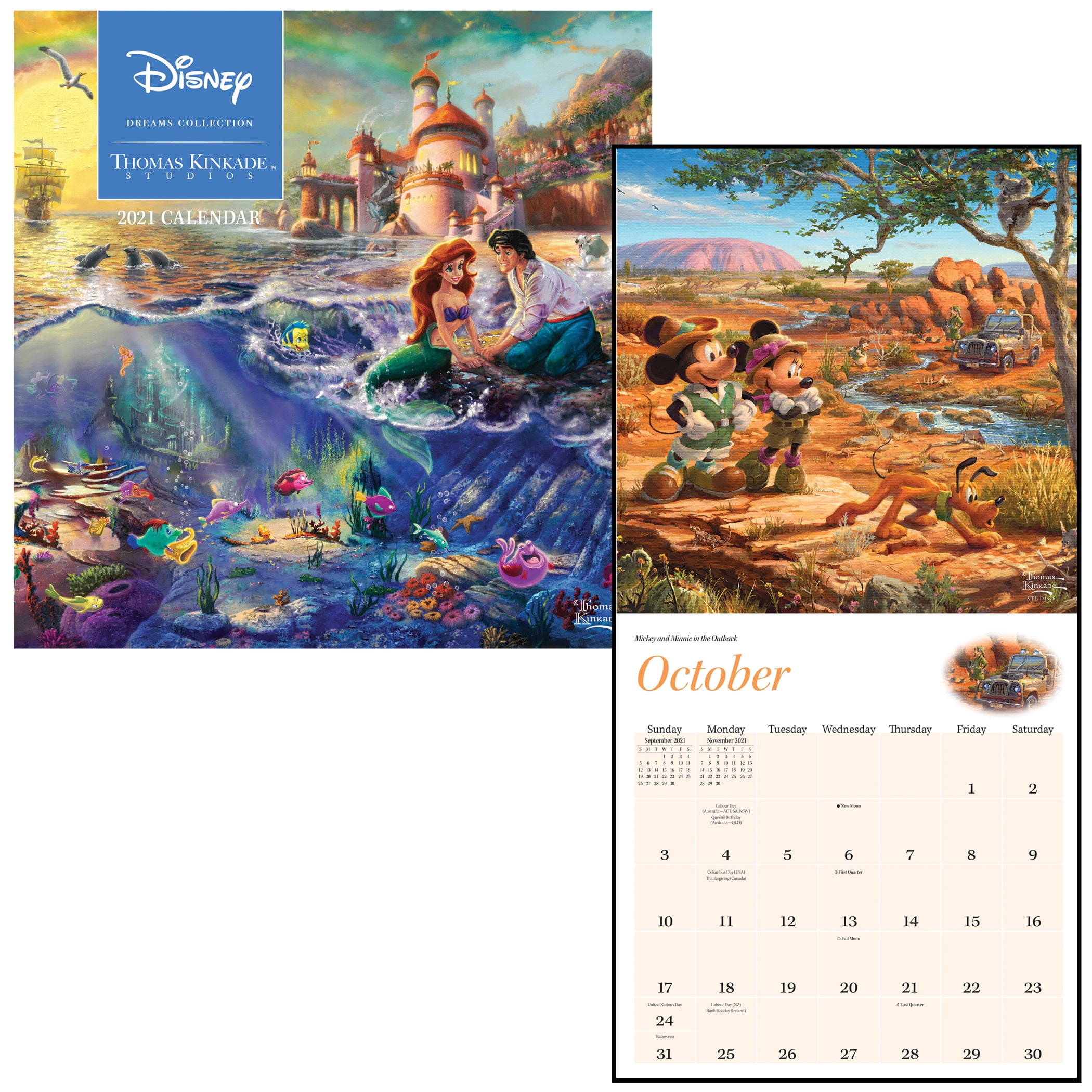 Disney Dreams Collection By Thomas Kinkade Studios 21 Wall Calendar Other Walmart Com