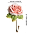 thumbnail image 6 of Flower Wall Coat Hook Decorative Wall Hooks for Hanging Coats Hats Towels Robes Keys Bags Sturdy Resin Metal Hook for Entryway Bedroom Bathroom, 1 Hook, 6 of 9