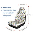 thumbnail image 5 of Salouo French Bulldog With Coffee Cup Pattern Car Seat Covers,Universal Car Seat Protectors Easy to Install Car Cover Car Accessories Auto/rucks/Van/SUV-2 PCS, 5 of 9
