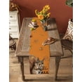 thumbnail image 5 of Ldtrchee Orange Squirrel Hello Fall Table Runner 60 Inches, Maple Leaf Thanksgiving Bed Runner Dresser Scarves Tabletop for Indoor Outdoor Parties/Ceremony/Banquet, 13" x 60", 5 of 8