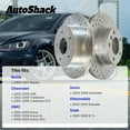 thumbnail image 2 of AutoShack Rear Drilled Slotted Brake Rotors Silver Set of 2 Driver and Passenger SIde Replacement for Chevrolet SSR Trailblazer EXT GMC Envoy XL Saab 9-7x Buick Rainier Isuzu Ascender 4WD PR65075DSZPR, 2 of 3