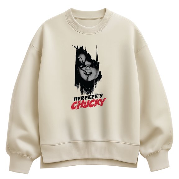 Chucky - Here's Chucky - Women's Oversized Fleece Crew Sweatshirt