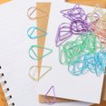thumbnail image 4 of Shisuyan 50pcs Decorative Paper Clips Steel Wire Pink Clamping Stationery Homework File Organization, 4 of 9
