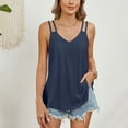 thumbnail image 5 of Drses Women's Tank Tops Women's Summer Fashion Casual Solid V-Neck Sleeveless Casual Loose Blouses Tops Womens Summer Tops, 5 of 6