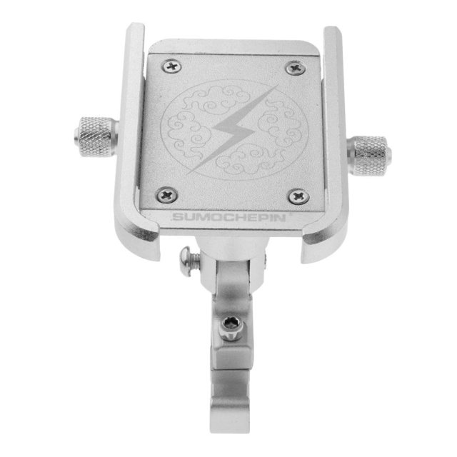 Soporte giratorio de 360 degree para bicicleta, motocicleta, soporte para teléfono, soporte para estante, soporte negro Plateado kusrkot Soporte para teléfono para bicicleta