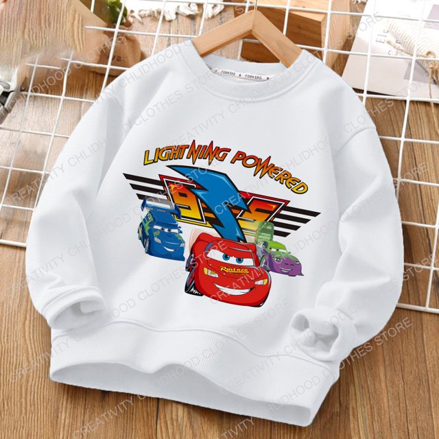 Autumn Disney Cars Girl Boy Sweatshirts Children Cartoons Kawaii Print Hoodies Kid Pullover Casual Cotton Clothes Fashion Tops120 Gao Jinjia LED