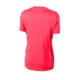 thumbnail image 6 of Sport-Tek V-Neck Tee (LST353) Hot Coral, 2XL, 6 of 6