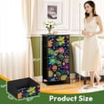 thumbnail image 2 of 4 Drawer Vertical Storage Dresser Colorful floral Bright summer backdrop Flowers with Wood Top Fabric Pull Drawers, 2 of 8