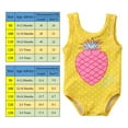 thumbnail image 2 of Douhoow Kids Girls Pineapple Print Swimsuit Baby One-piece Sleeveless Swimwear Bathing Suit, 2 of 9