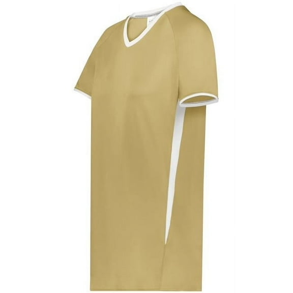 Augusta Sportswear 6916.250.S Girls Cutter Plus V-Neck Jersey, Vegas Gold & White - Small