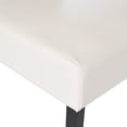 thumbnail image 4 of GDF Studio San Marcos Contemporary Tufted Dining Chairs, Set of 2, Ivory Bonded Leather and Dark Brown, 4 of 8