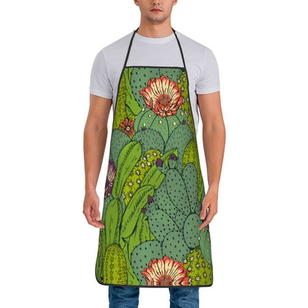 

Kitchen Aprons Cactus Mammillaria Peyote Opuntia 0 Apron For Cooking Painting Bbq Grilling Baking