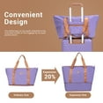 thumbnail image 3 of 3 Piece Carry on Luggage Sets, Hardside Suitcase Set with Double Spinner Wheels, Expandable Travel Bag and Toiletry Bag, Light Purple, 3 of 7