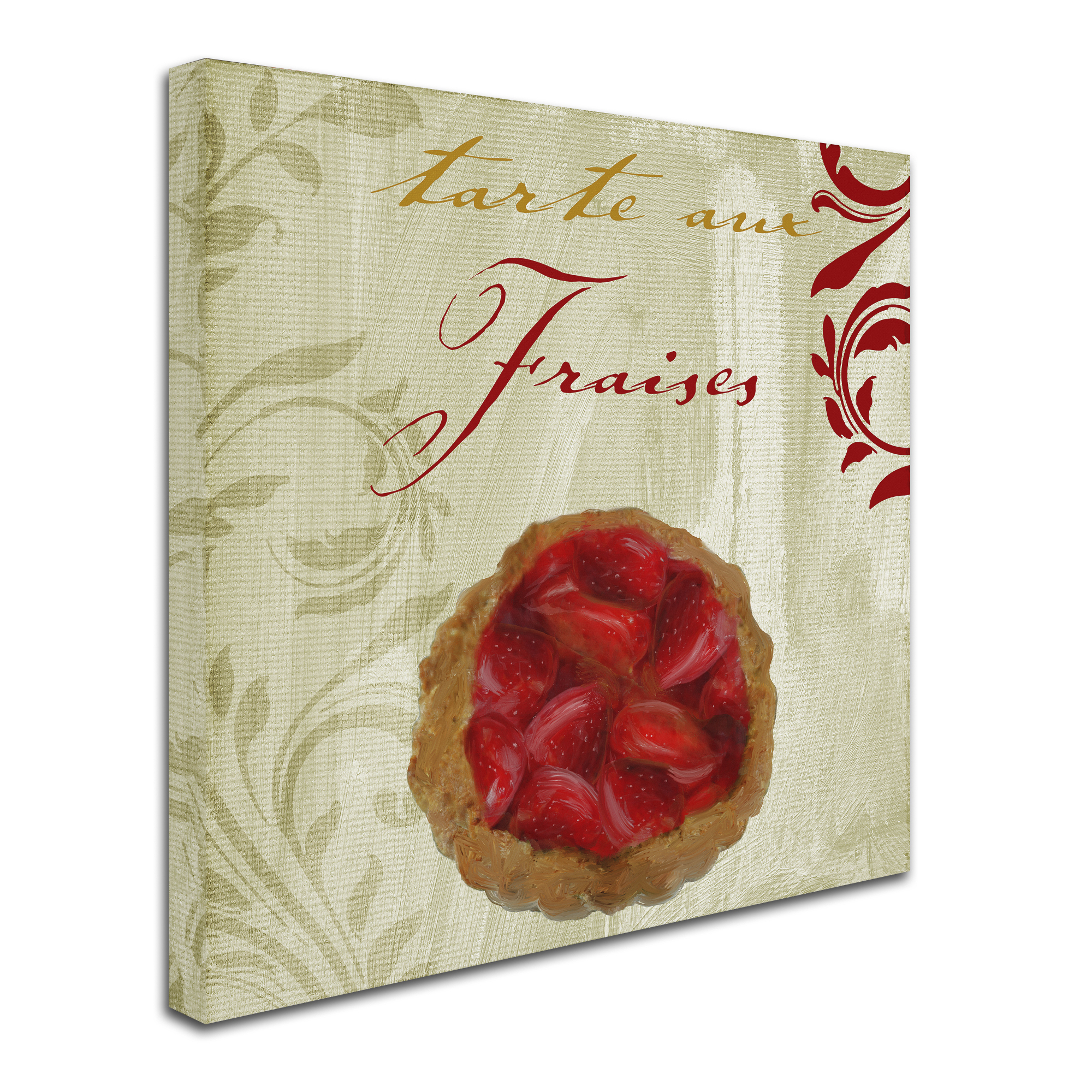 Trademark Fine Art "Tartes Francais, Strawberry" Canvas Art by Color Bakery